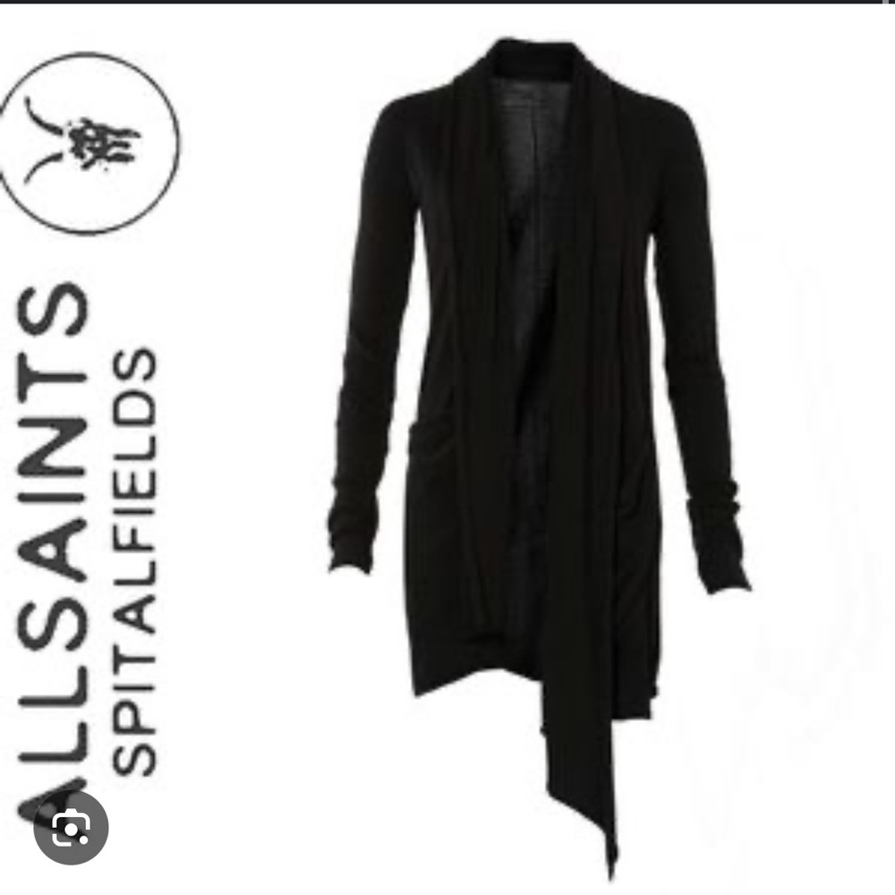 COPY - allsaints dark greyish cerulean cardigan size uk8 us4